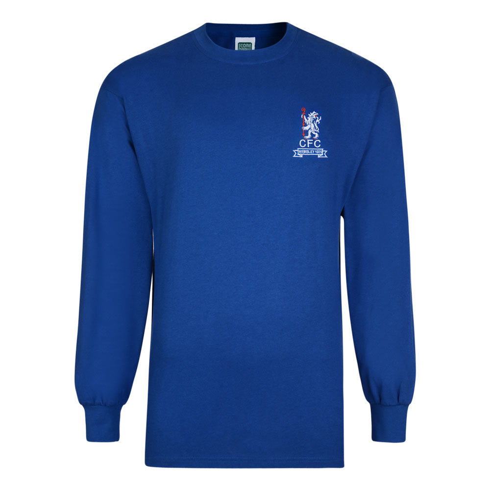 Score Draw Chelsea 1970 Wembley Long Sleeve Home Shirt  Score Draw Chelsea 1970 Wembley Long Sleeve Home Shirt