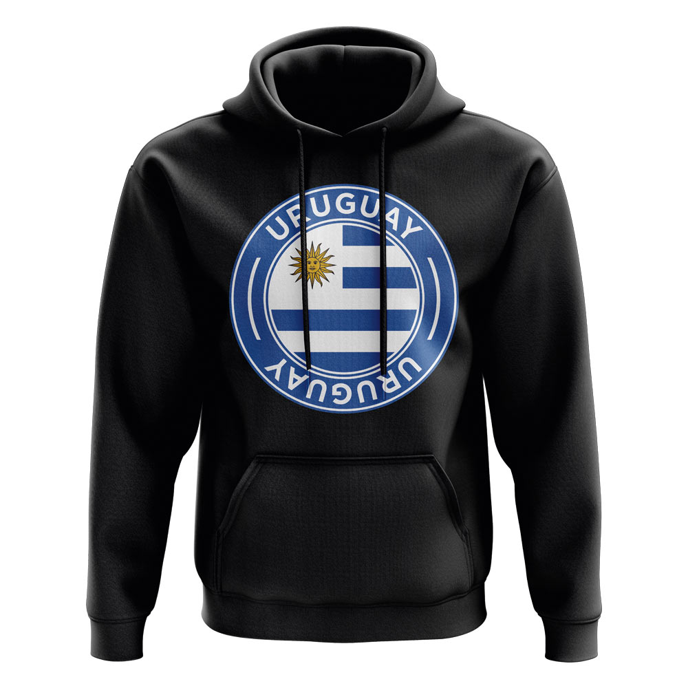 Uruguay Football Badge Hoodie (Black)  Uruguay Football Badge Hoodie (Black)