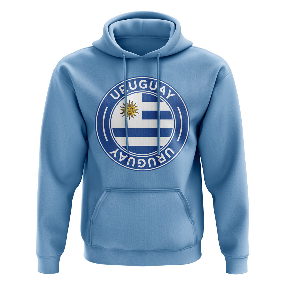 Uruguay Football Badge Hoodie (Sky)  Uruguay Football Badge Hoodie (Sky)