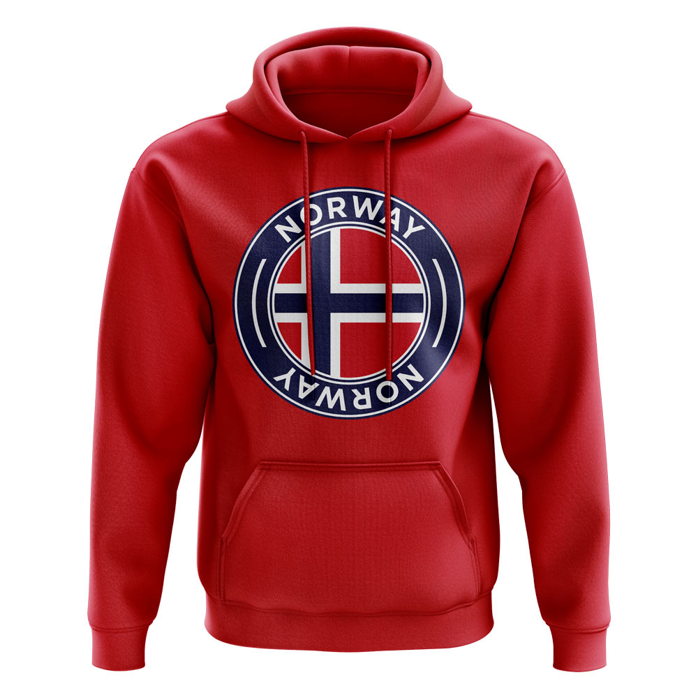Norway Football Badge Hoodie (Red) Norway Football Badge Hoodie (Red)