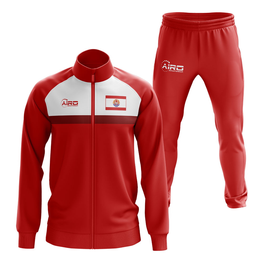 French Polynesia Concept Football Tracksuit (Red) French Polynesia Concept Football Tracksuit (Red)