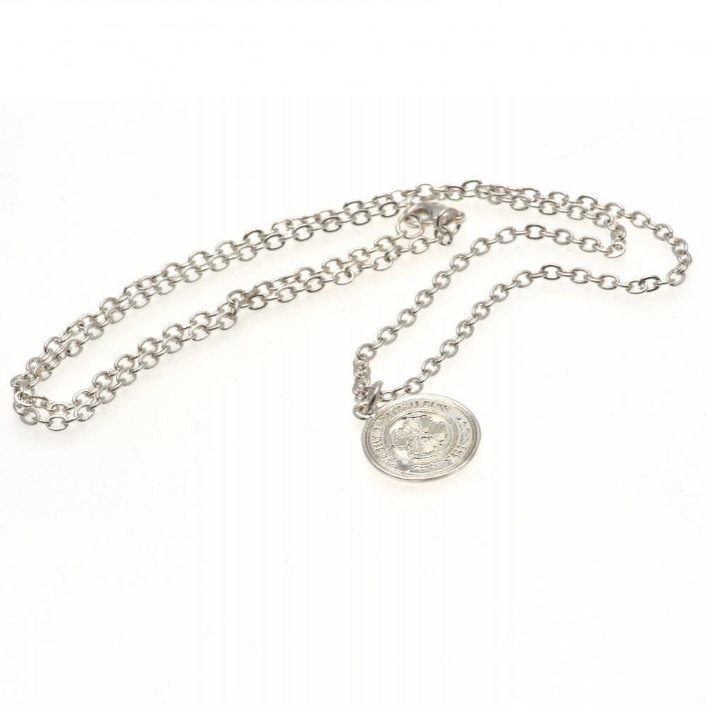 Celtic FC Silver Plated Pendant & Chain  Celtic FC Silver Plated Pendant & Chain