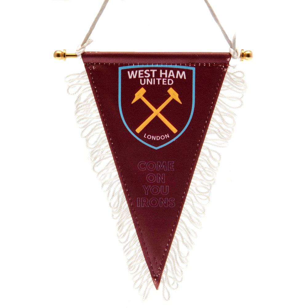 West Ham United FC Triangular Mini Pennant West Ham United FC Triangular Mini Pennant