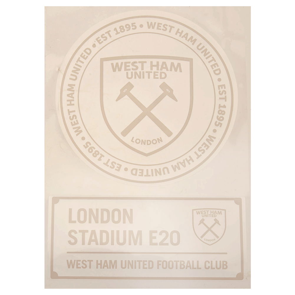 West Ham United FC 2pk A4 Car Decal West Ham United FC 2pk A4 Car Decal