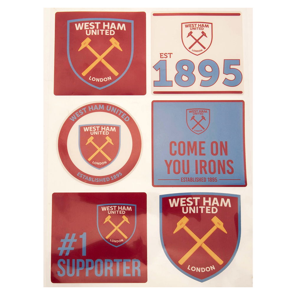 West Ham United FC Car Decal Set West Ham United FC Car Decal Set