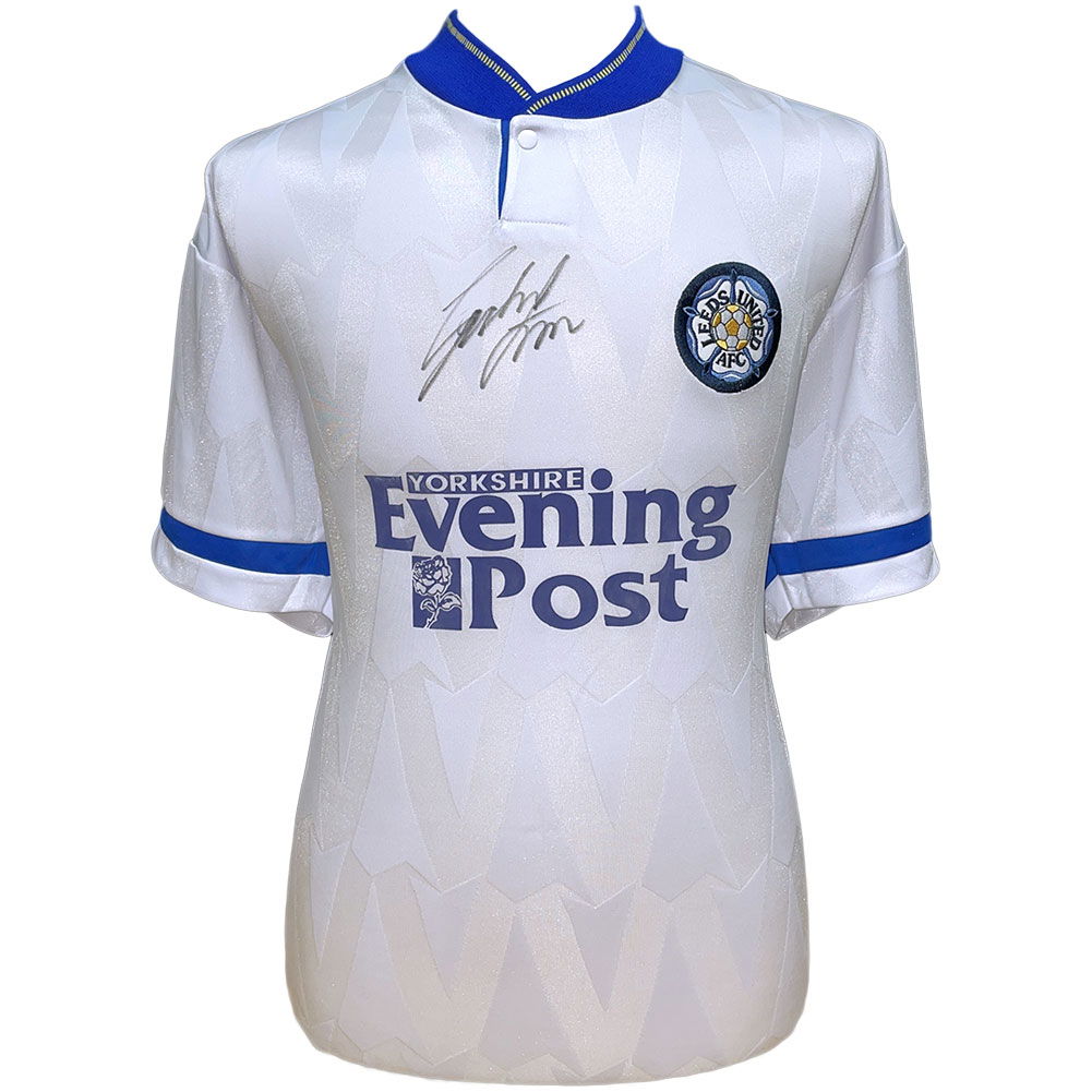 Leeds United FC 1992 Strachan Signed Shirt Leeds United FC 1992 Strachan Signed Shirt
