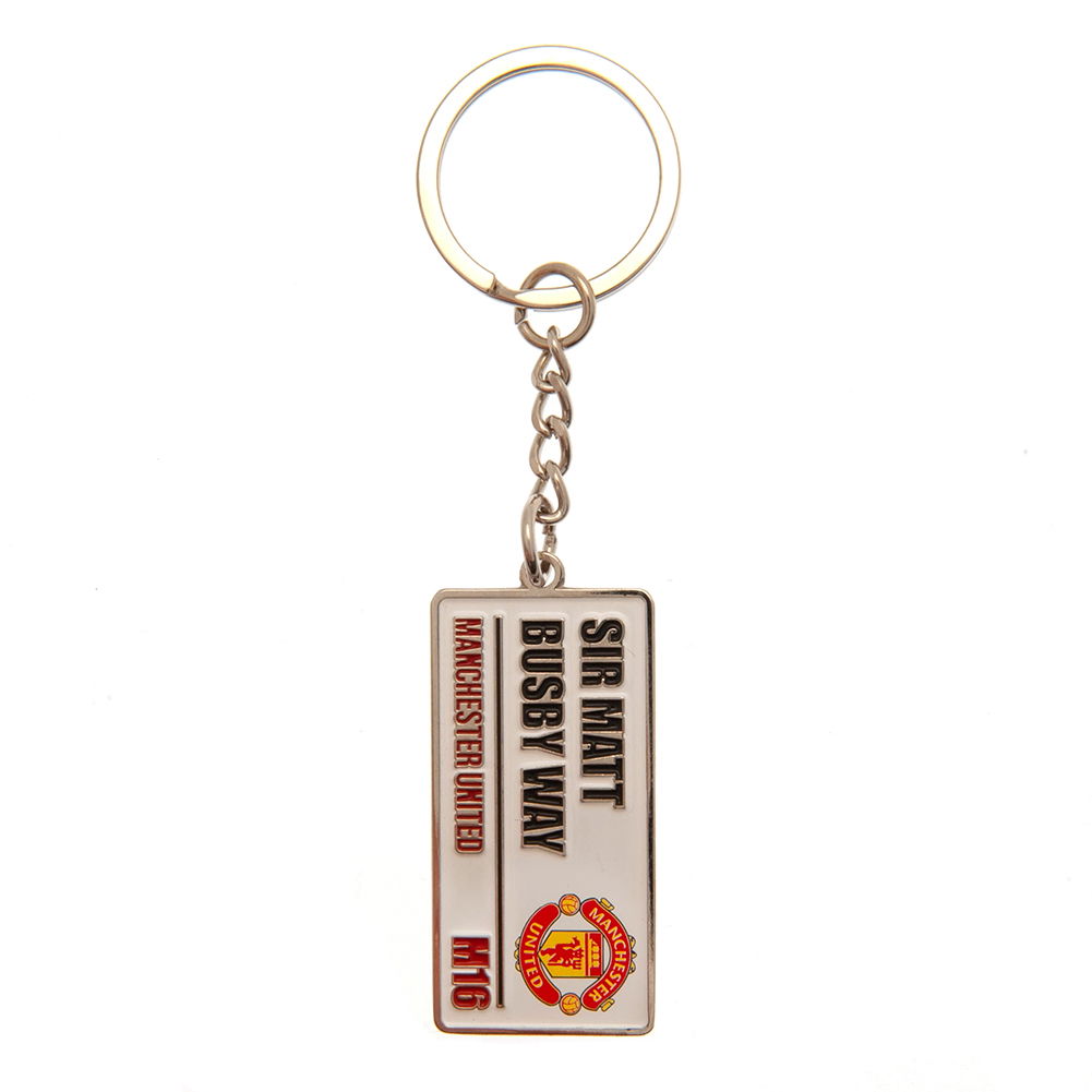Manchester United FC Embossed Street Sign Keyring Manchester United FC Embossed Street Sign Keyring