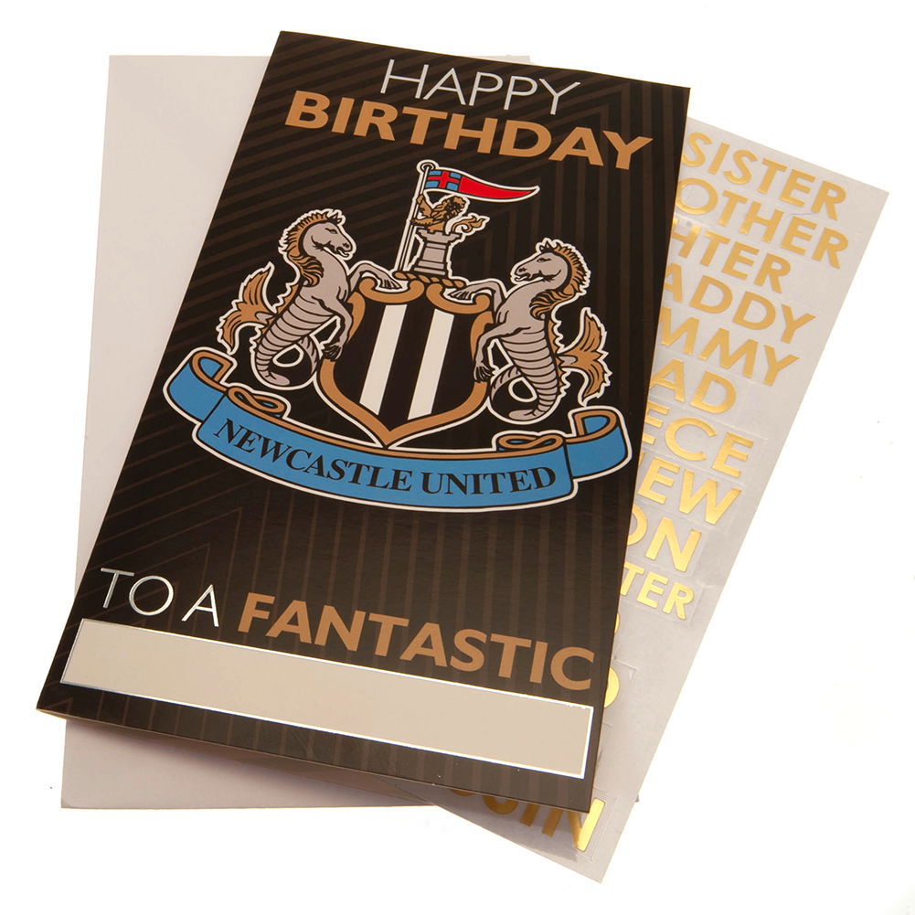 Newcastle United FC Personalised Birthday Card Newcastle United FC Personalised Birthday Card