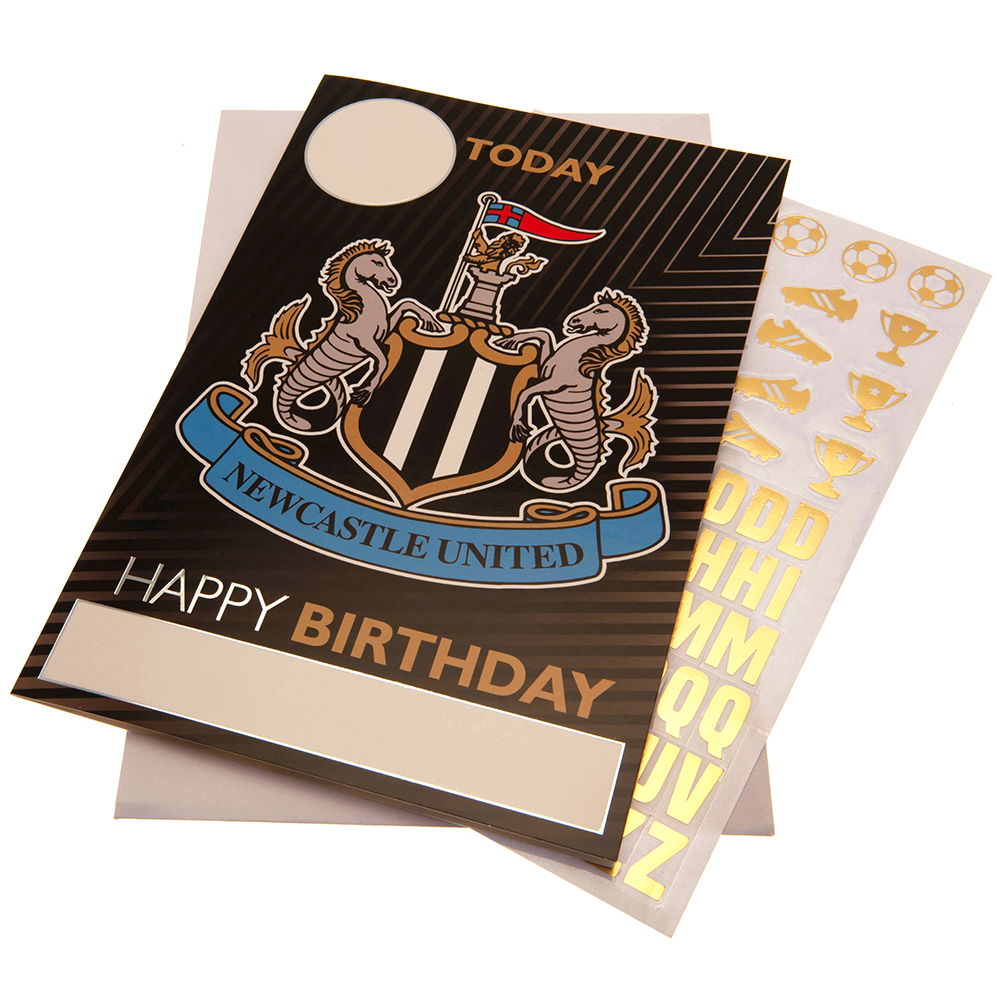 Newcastle United FC Birthday Card With Stickers Newcastle United FC Birthday Card With Stickers