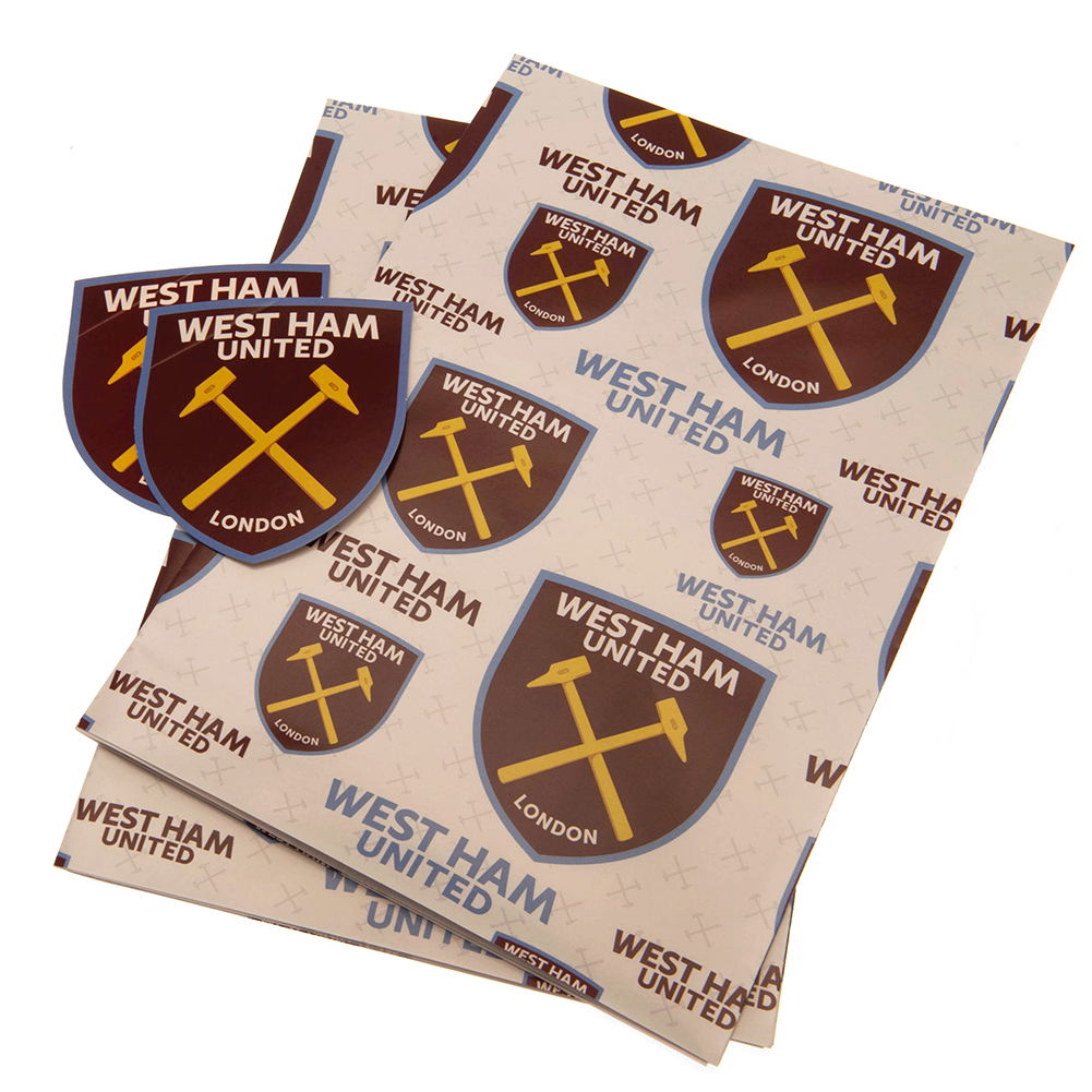 West Ham United FC Text Gift Wrap West Ham United FC Text Gift Wrap