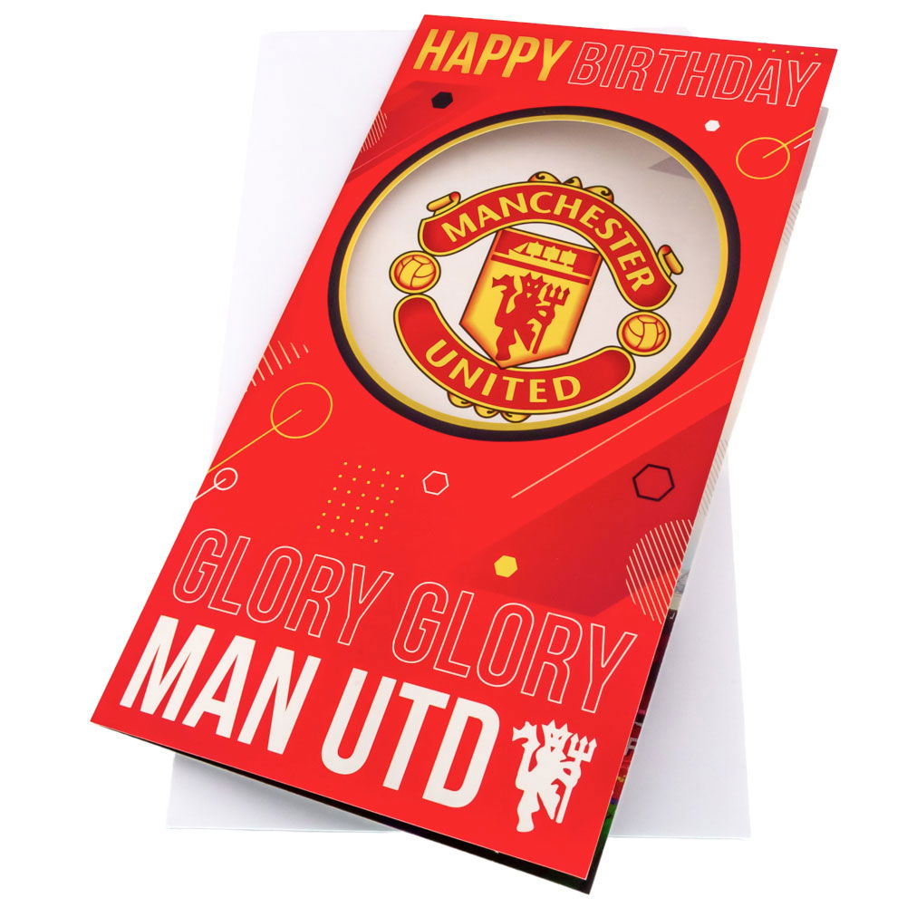 Manchester United FC Glory Glory Birthday Card Manchester United FC Glory Glory Birthday Card