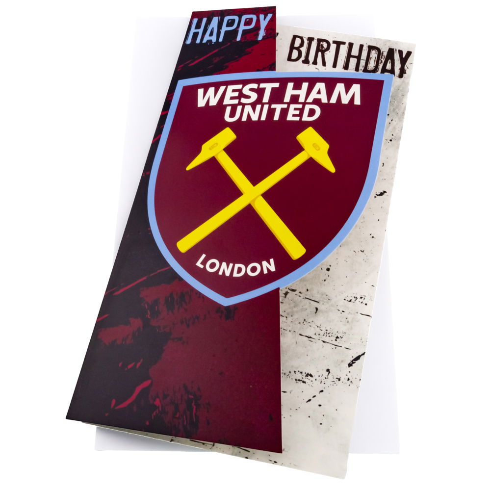 West Ham United FC Crest Birthday Card West Ham United FC Crest Birthday Card