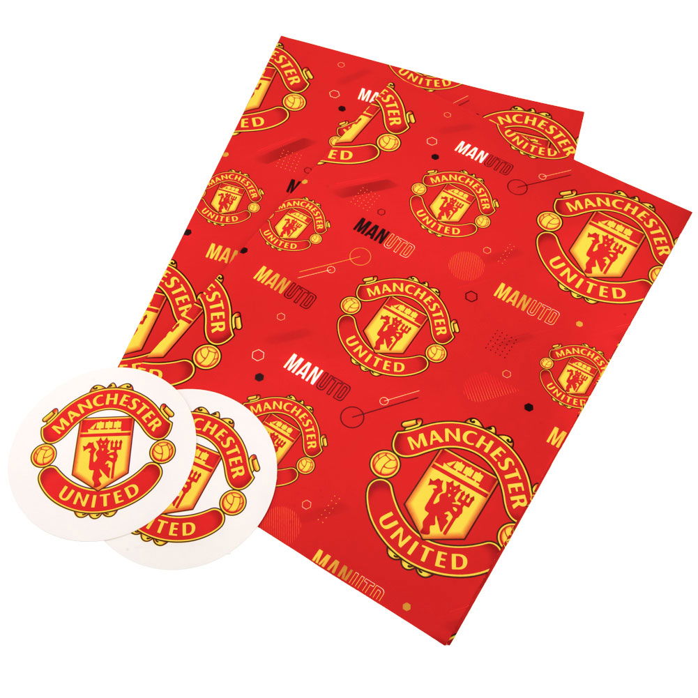 Manchester United FC Text Gift Wrap Manchester United FC Text Gift Wrap