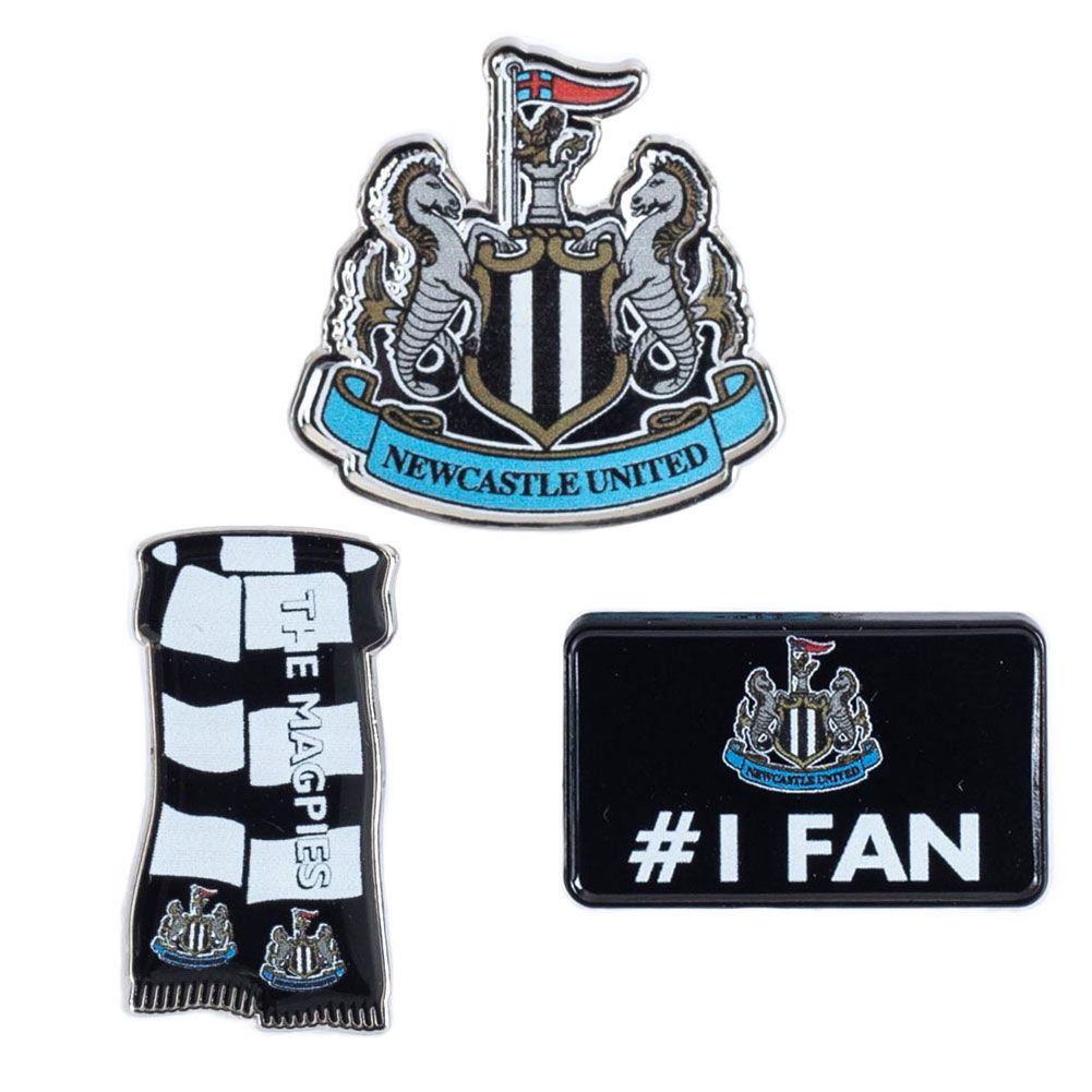 Newcastle United FC 3pc Badge Set Newcastle United FC 3pc Badge Set