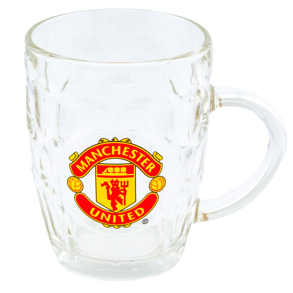 Manchester United FC Dimple Glass Tankard Manchester United FC Dimple Glass Tankard