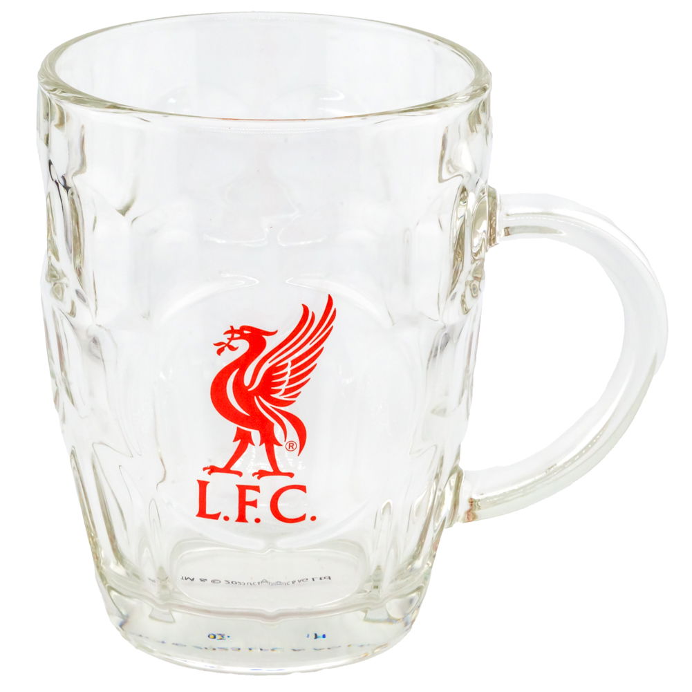 Liverpool FC Dimple Glass Tankard Liverpool FC Dimple Glass Tankard