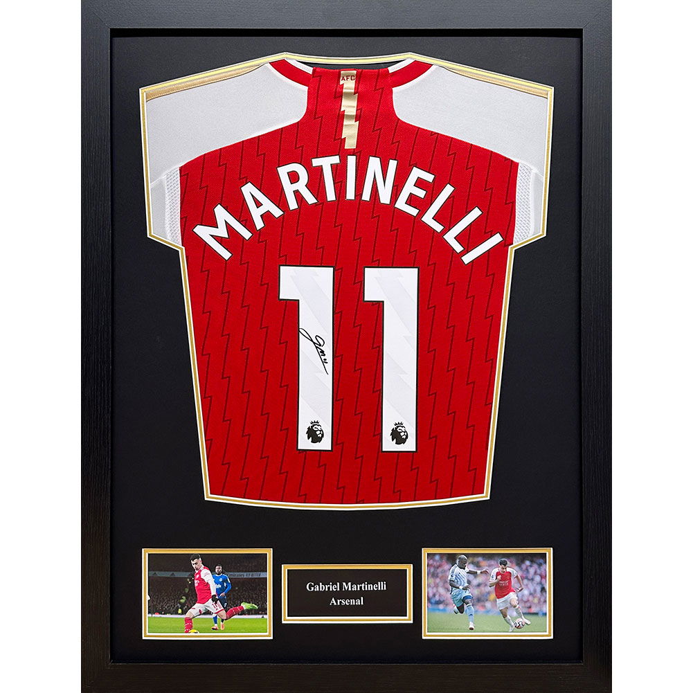 Arsenal FC Martinelli Signed Shirt (Framed) Arsenal FC Martinelli Signed Shirt (Framed)