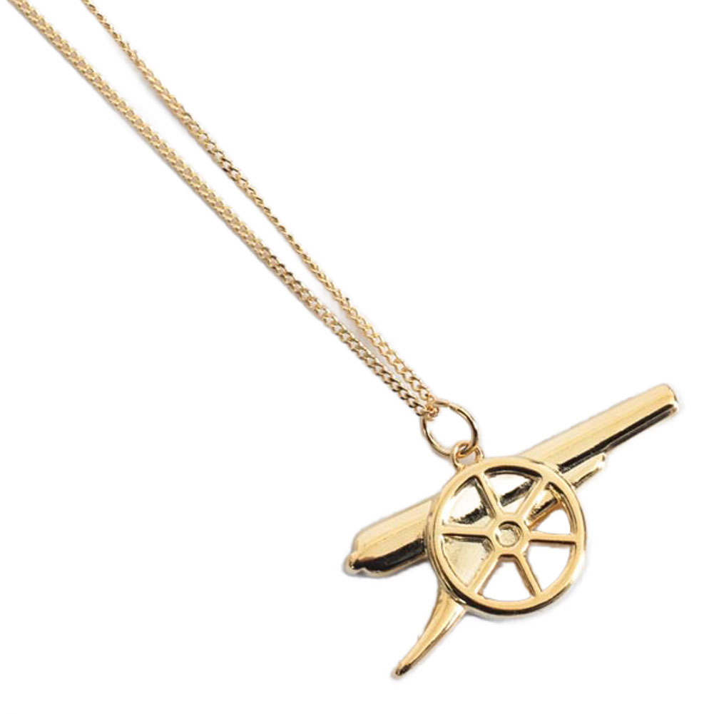 Arsenal FC 18ct Gold Plated on Silver Cannon Pendant & Chain Arsenal FC 18ct Gold Plated on Silver Cannon Pendant & Chain