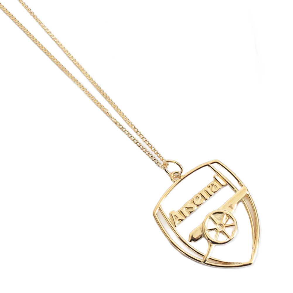 Arsenal FC 18ct Gold Plated on Silver Crest Pendant & Chain Arsenal FC 18ct Gold Plated on Silver Crest Pendant & Chain