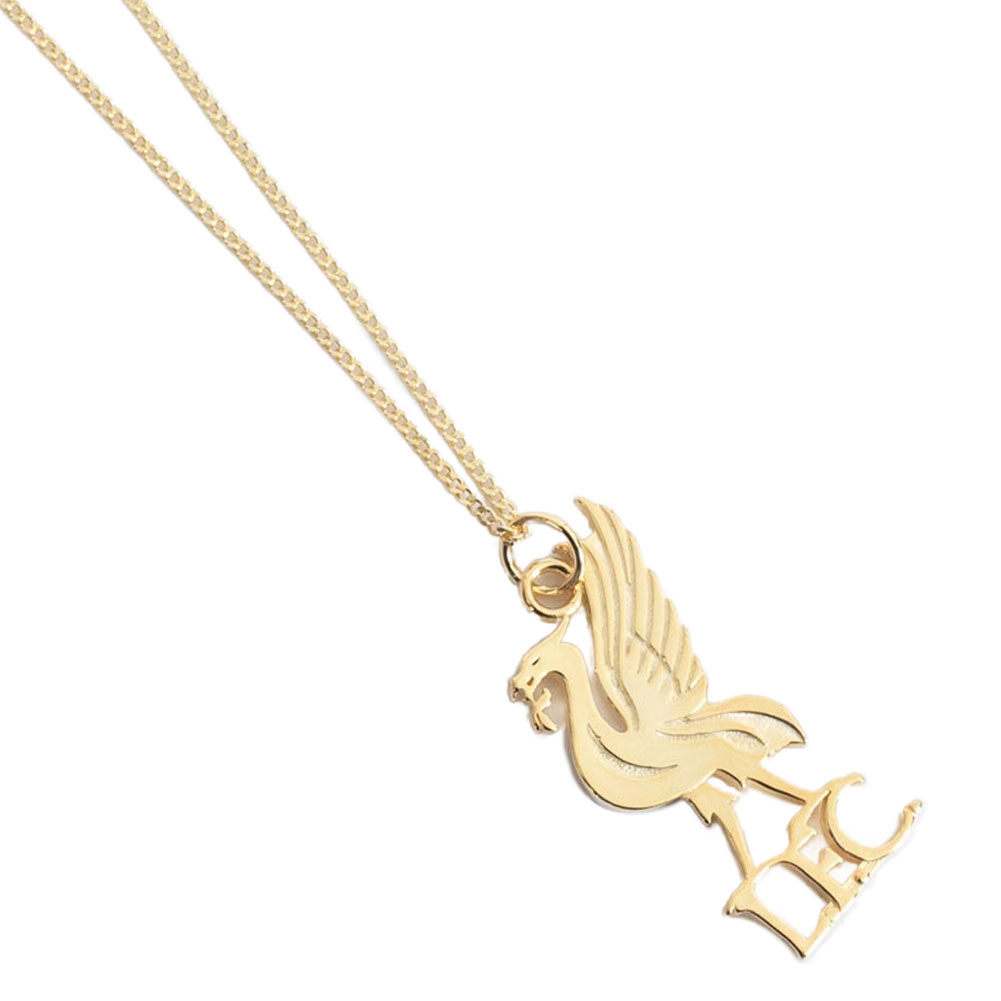 Liverpool FC 18ct Gold Plated on Silver Liverbird Pendant & Chain Liverpool FC 18ct Gold Plated on Silver Liverbird Pendant & Chain