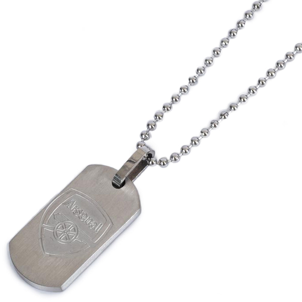 Arsenal FC Matt Finish Dog Tag & Chain Arsenal FC Matt Finish Dog Tag & Chain