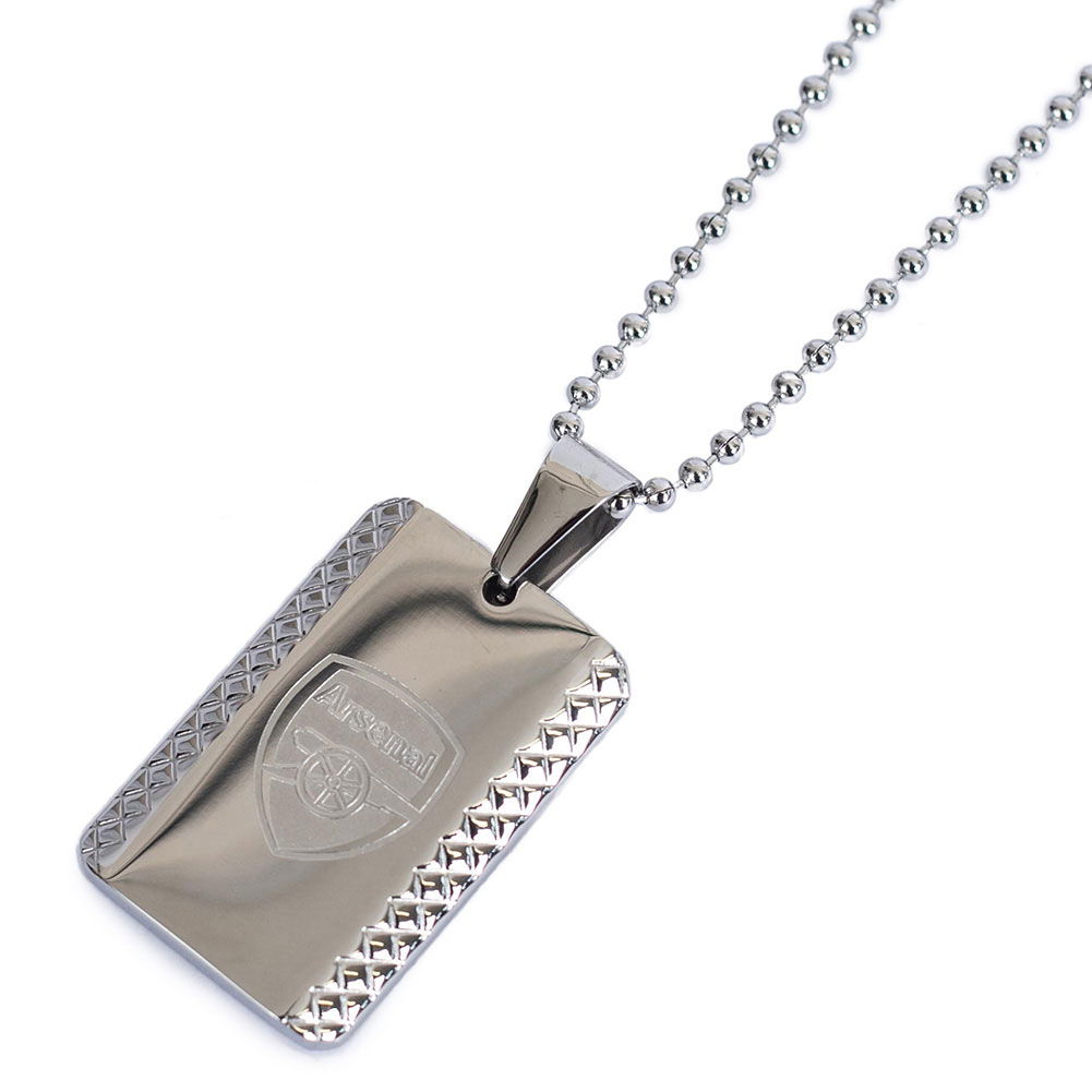Arsenal FC Patterned Dog Tag & Chain Arsenal FC Patterned Dog Tag & Chain