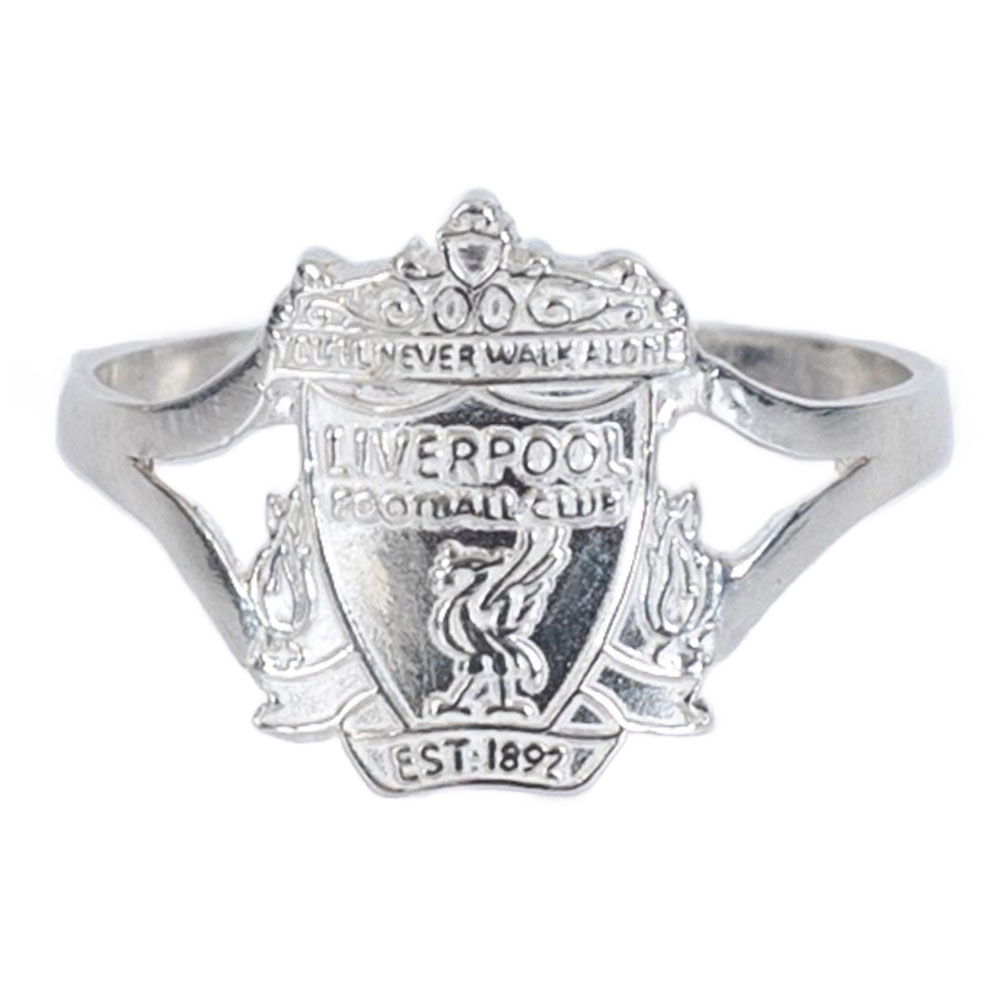 Liverpool FC Sterling Silver Split Shank Ring Small Liverpool FC Sterling Silver Split Shank Ring Small