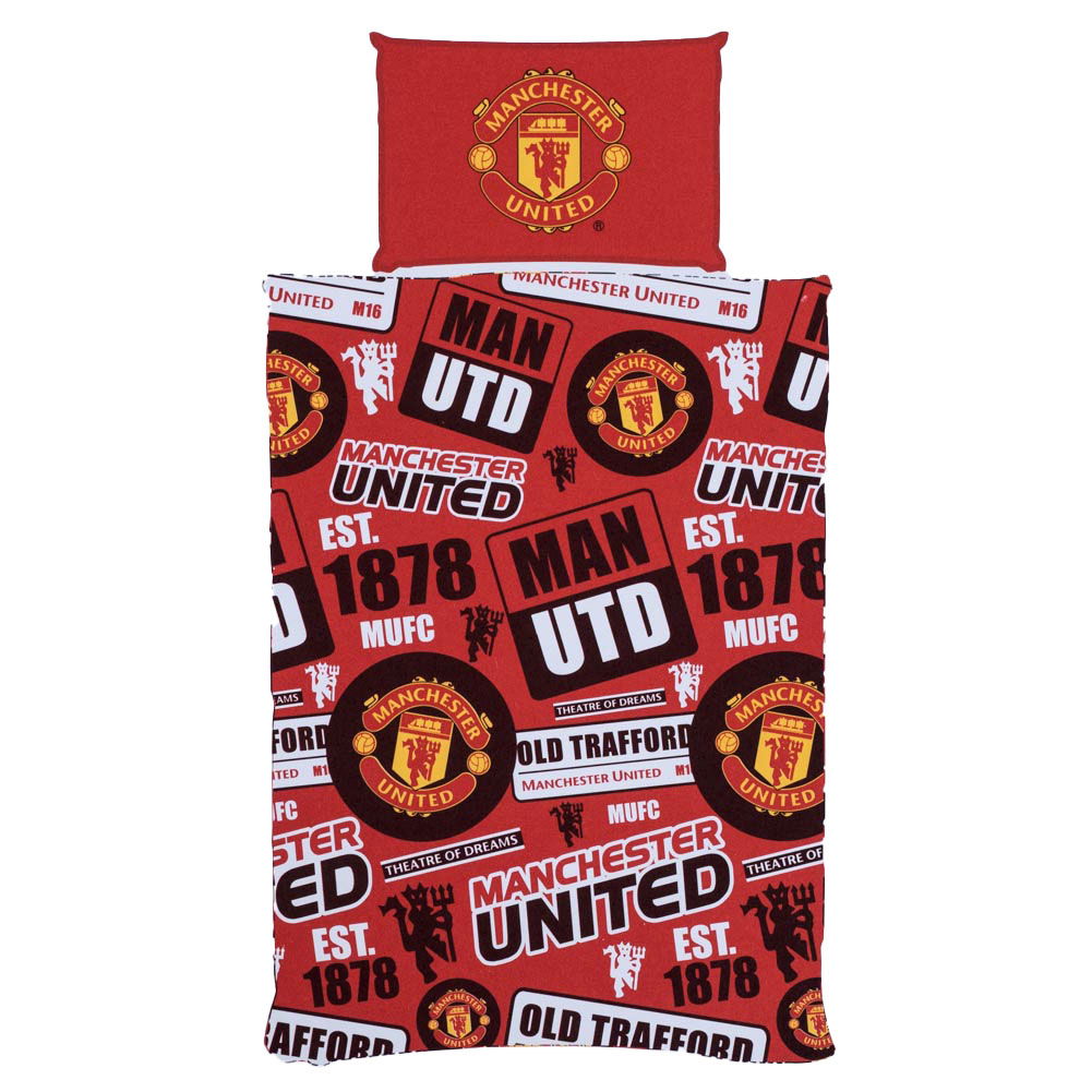 Manchester United FC Patch Single Duvet Set Manchester United FC Patch Single Duvet Set