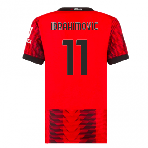 2023-2024 AC Milan Home Shirt (Ladies) (Ibrahimovic 11) 2023-2024 AC Milan Home Shirt (Ladies) (Ibrahimovic 11)