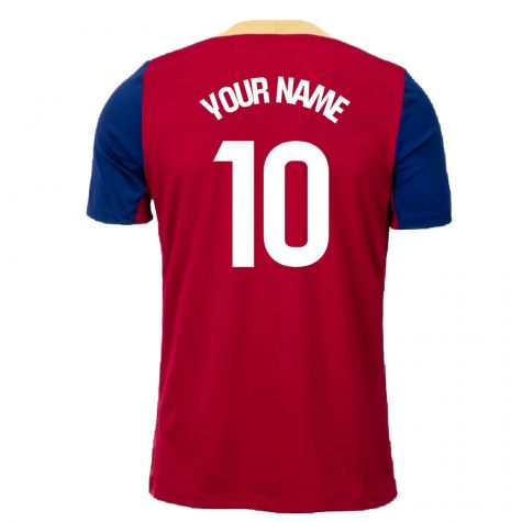 2023-2024 Barcelona Strike Training Shirt (Red) (Your Name) 2023-2024 Barcelona Strike Training Shirt (Red) (Your Name)