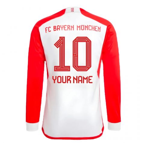 2023-2024 Bayern Munich Long Sleeve Home Shirt (Your Name) 2023-2024 Bayern Munich Long Sleeve Home Shirt (Your Name)