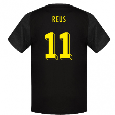 2023-2024 Borussia Dortmund Casuals Tee (Black) (Reus 11) 2023-2024 Borussia Dortmund Casuals Tee (Black) (Reus 11)