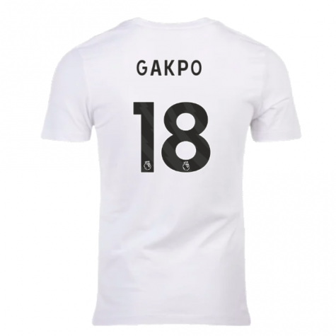 2023-2024 Liverpool Crest Tee (White) (Gakpo 18) 2023-2024 Liverpool Crest Tee (White) (Gakpo 18)