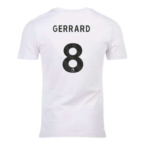 2023-2024 Liverpool Crest Tee (White) (Gerrard 8) 2023-2024 Liverpool Crest Tee (White) (Gerrard 8)