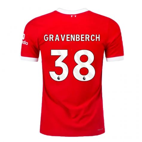 2023-2024 Liverpool Home Dri-Fit ADV Match Shirt (Gravenberch 38) 2023-2024 Liverpool Home Dri-Fit ADV Match Shirt (Gravenberch 38)