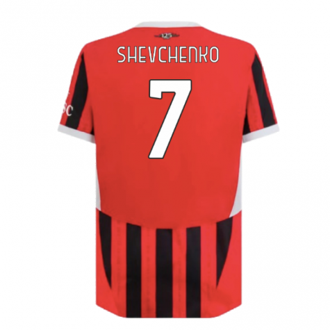 2024-2025 AC Milan Home Authentic Shirt (Shevchenko 7) 2024-2025 AC Milan Home Authentic Shirt (Shevchenko 7)