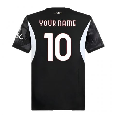 2024-2025 AC Milan Home Goalkeeper Shirt (Black) (Your Name) 2024-2025 AC Milan Home Goalkeeper Shirt (Black) (Your Name)