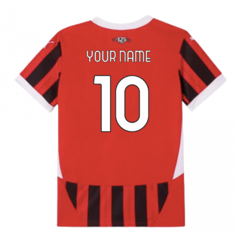 2024-2025 AC Milan Home Shirt (Kids) (Your Name) 2024-2025 AC Milan Home Shirt (Kids) (Your Name)