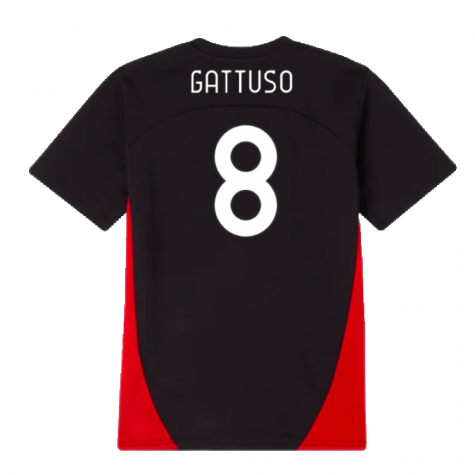 2024-2025 AC Milan Training Shirt (Black) - Kids (Gattuso 8) 2024-2025 AC Milan Training Shirt (Black) - Kids (Gattuso 8)