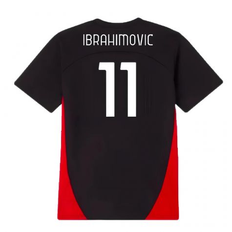 2024-2025 AC Milan Training Shirt (Black) - Kids (Ibrahimovic 11) 2024-2025 AC Milan Training Shirt (Black) - Kids (Ibrahimovic 11)