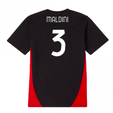 2024-2025 AC Milan Training Shirt (Black) - Kids (Maldini 3) 2024-2025 AC Milan Training Shirt (Black) - Kids (Maldini 3)
