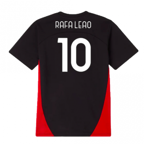 2024-2025 AC Milan Training Shirt (Black) - Kids (Rafa Leao 10) 2024-2025 AC Milan Training Shirt (Black) - Kids (Rafa Leao 10)