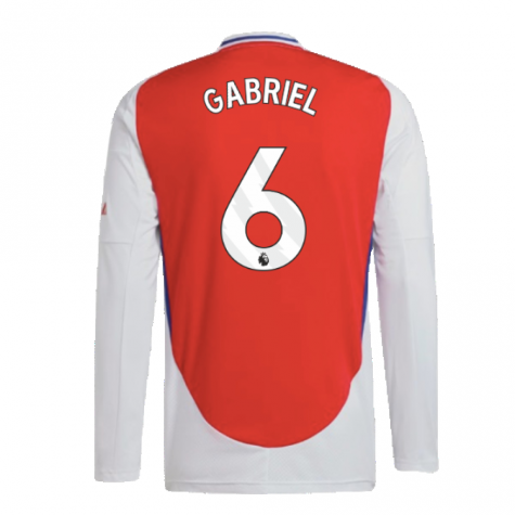 2024-2025 Arsenal Long Sleeve Home Shirt (Gabriel 6) 2024-2025 Arsenal Long Sleeve Home Shirt (Gabriel 6)