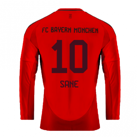 2024-2025 Bayern Munich Long Sleeve Home Shirt (Sane 10) 2024-2025 Bayern Munich Long Sleeve Home Shirt (Sane 10)