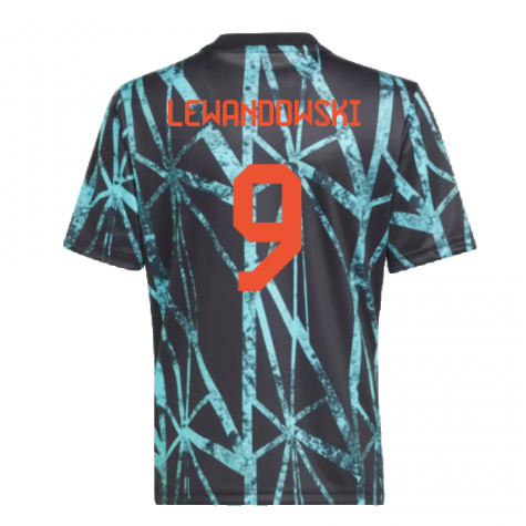 2024-2025 Bayern Munich Pre-Match Shirt (Black) - Kids (Lewandowski 9) 2024-2025 Bayern Munich Pre-Match Shirt (Black) - Kids (Lewandowski 9)