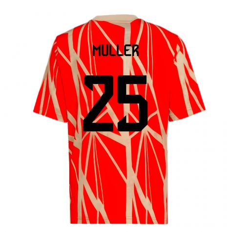 2024-2025 Bayern Munich Pre-Match Shirt (Red) (Muller 25) 2024-2025 Bayern Munich Pre-Match Shirt (Red) (Muller 25)