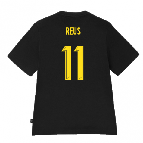 2024-2025 Borussia Dortmund ESS Tee (Black) (Reus 11) 2024-2025 Borussia Dortmund ESS Tee (Black) (Reus 11)