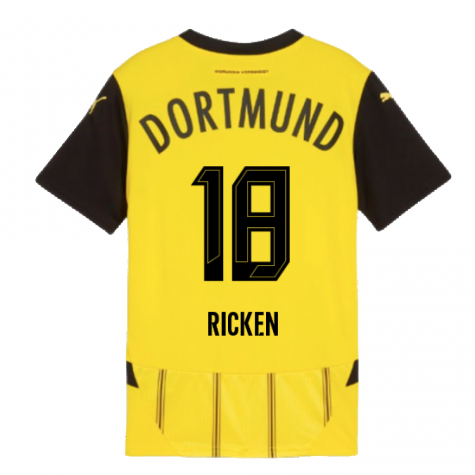 2024-2025 Borussia Dortmund Home Shirt (Kids) (Ricken 18) 2024-2025 Borussia Dortmund Home Shirt (Kids) (Ricken 18)