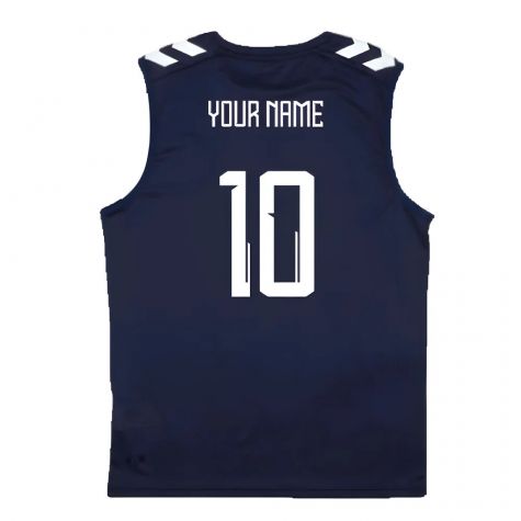 2024-2025 Denmark Sleeveless Training Jersey (Marine) (Your Name) 2024-2025 Denmark Sleeveless Training Jersey (Marine) (Your Name)