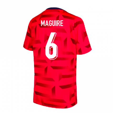 2024-2025 England Dri-FIT Pre-Match Shirt (Red) (Maguire 6) 2024-2025 England Dri-FIT Pre-Match Shirt (Red) (Maguire 6)
